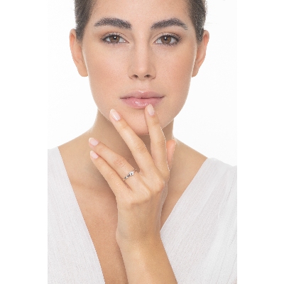 Bague solitaire diamant 0,40 ct or blanc 18k