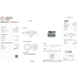 Diamant Certifié IGI  CT 1,25   G   VVS 1 2