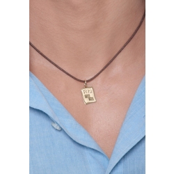 Médaille parchemin  en or jaune 18k RH  2