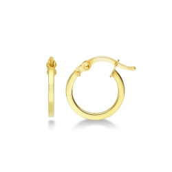 Boucles d’oreilles tendance créoles en or jaune 18k femme