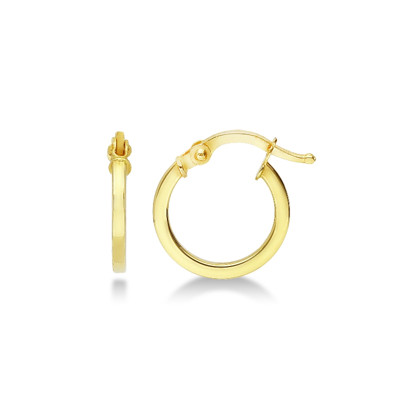 Boucles d’oreilles tendance créoles en or jaune 18k femme