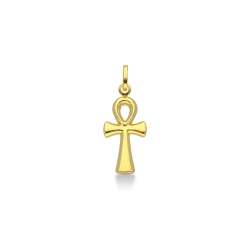 Pendentif Croix Ânkh en or jaune 18k