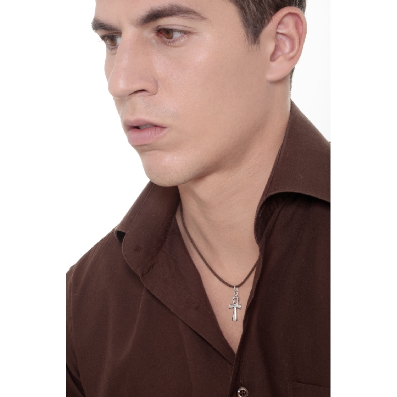 Pendentif Croix Hébraïque en or blanc 18k 