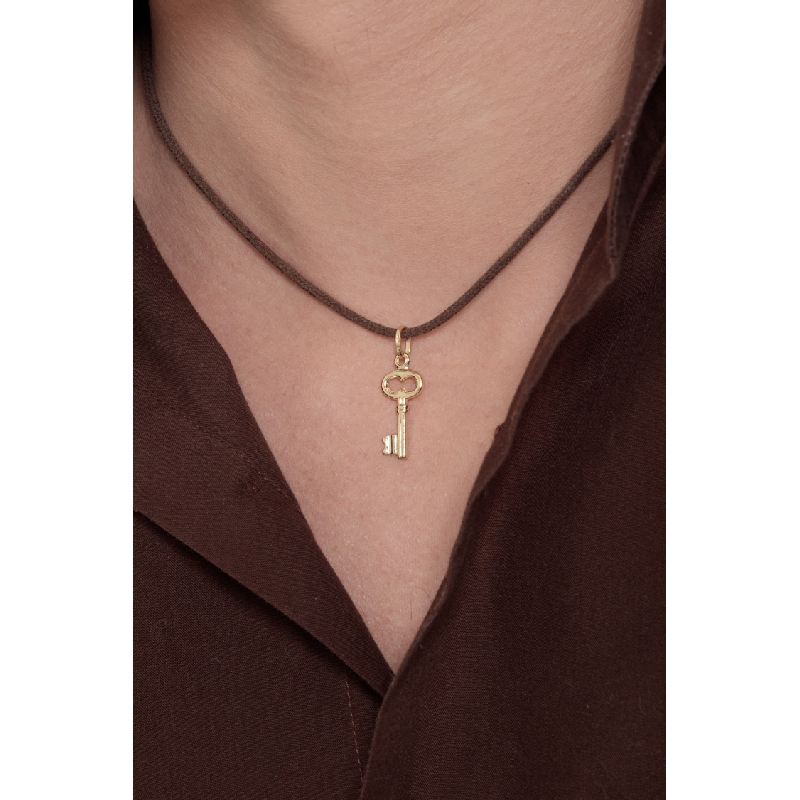 Pendentif Clé en or jaune 18k