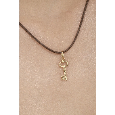 Pendentif Clé en or jaune 18k
