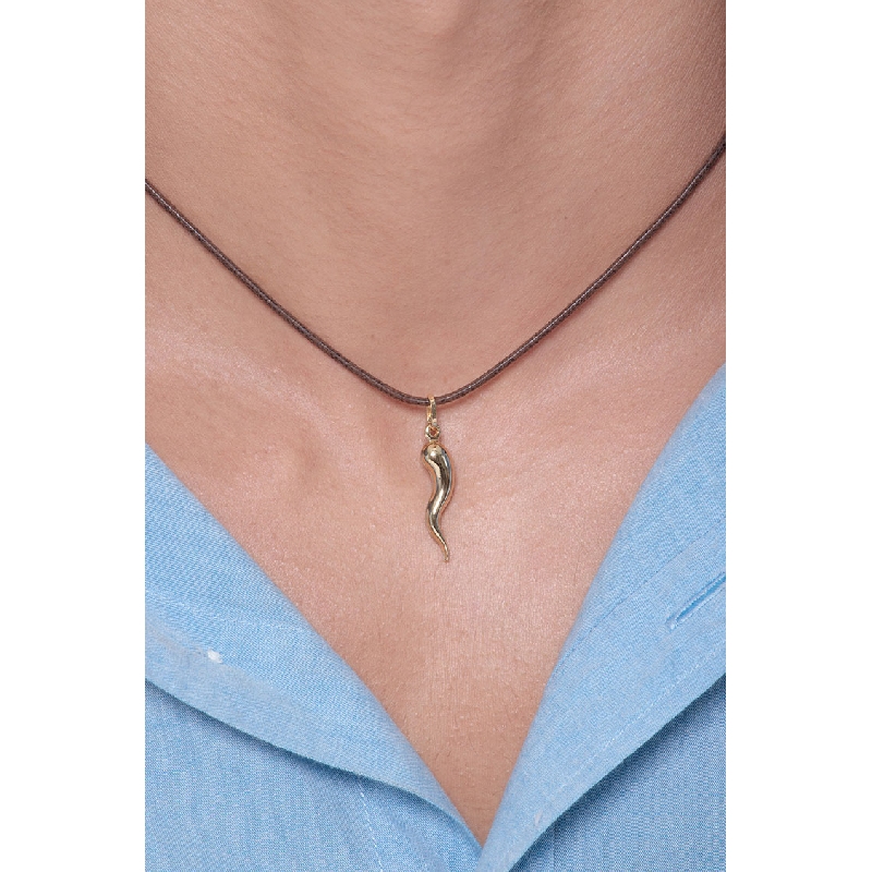 Pendentif Corne en or jaune 18k