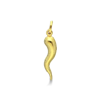 Pendentif Corne en or jaune 18k