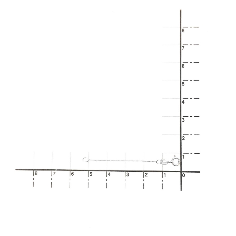 Chaîne d'extension en or blanc 18k-  5cm