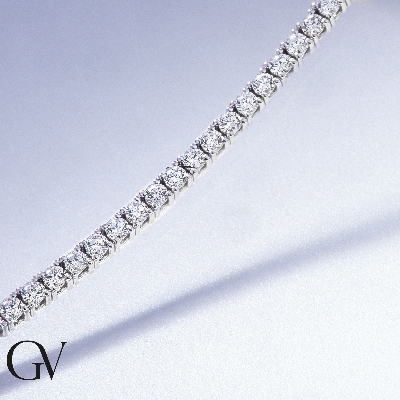 Bracelet tennis en or blanc 18k diamants