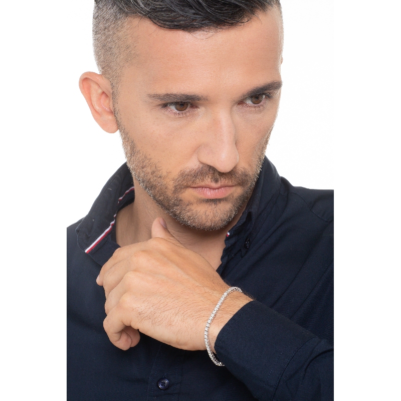 Bracelet tennis en or blanc 18k diamants