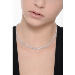 Collier tennis en or blanc 18k avec diamants 3,50 mm 2