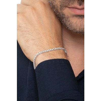 Bracelet tennis en or blanc 18k diamants