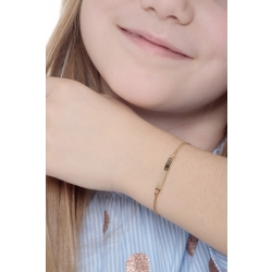 Bracelet avec plaque en or jaune 18 carats, 15 cm 2