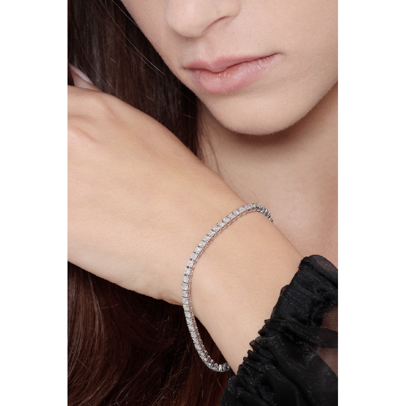 Bracelet tennis en or blanc 18k diamants