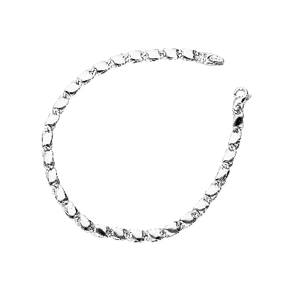 Bracelet segmenté en or blanc 18k
