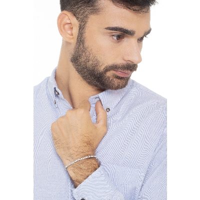 Tennis bracelet diamants or blanc 750