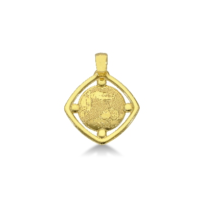 Médaille sacrée de baptême en or jaune 18k