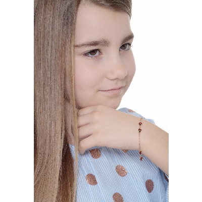 Bracelet femme Fantaisie en or jaune 18k avec six coccinelles