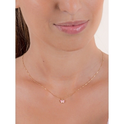 Chaine papillon en or jaune 18k 2