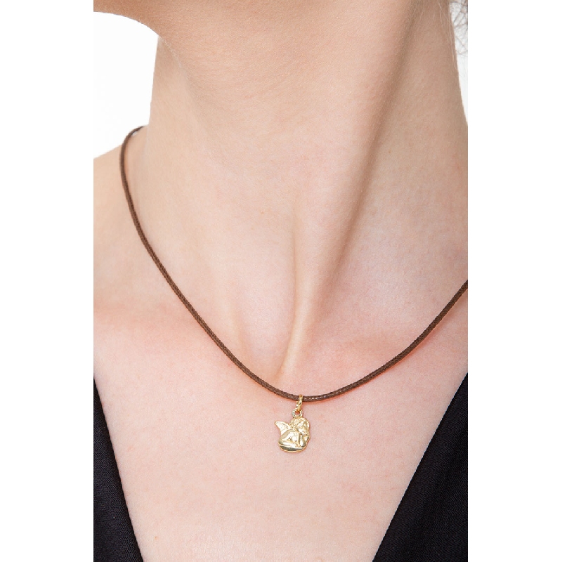 Médaille ange en or jaune 18k