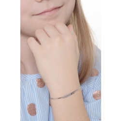 Bracelet en or blanc 18k avec plaquette gravable 2
