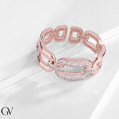 Bracelet gourmette diamant pour femme en or 18 carats