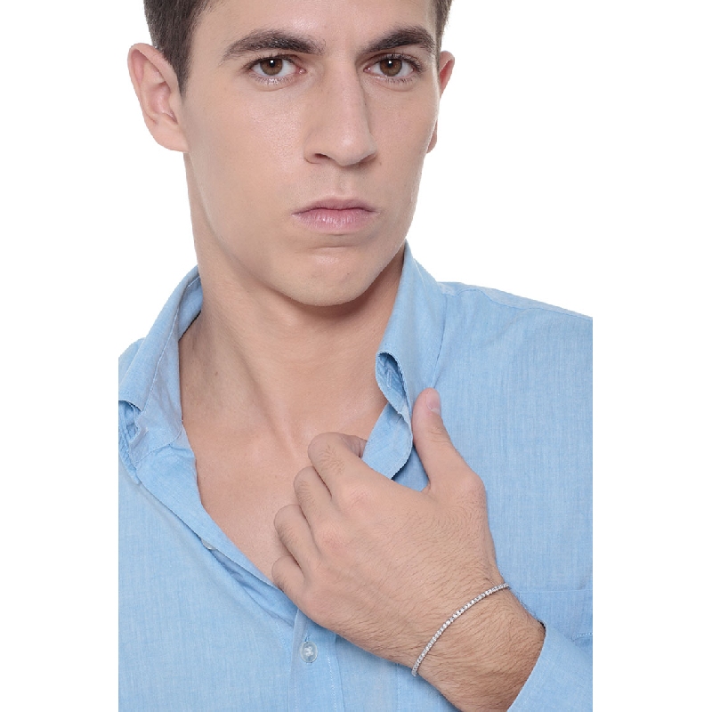 Diamant tennis bracelet or blanc 18k