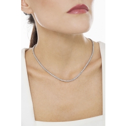Collier rivière en or blanc 18k avec diamants blancs 2