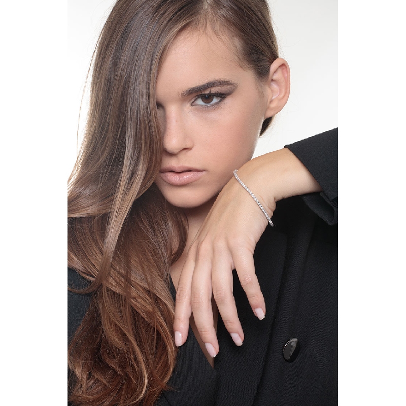 Diamant tennis bracelet or blanc 18k