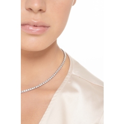 Collier tennis linéaire en or blanc 18 carats avec diamants 2