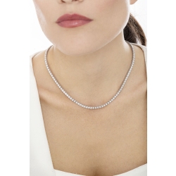 Rivière de diamants collier or blanc 750 2