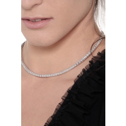 Collier rivière en or blanc 18k avec diamants 2