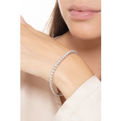 Bracelet tennis unisexe en or blanc 18K avec diamants  2