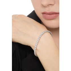 Bracelet tennis homme femme or blanc diamants or 750 2