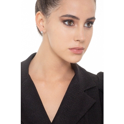 Boucles d’oreilles solitaire en or blanc 18k diamants 1 ct