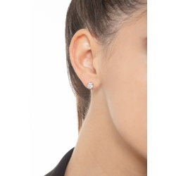Puces en diamants en or blanc 18k 2