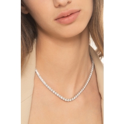 Collier riviere en or blanc 18k avec diamants 2