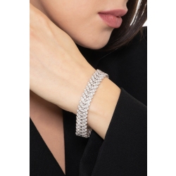 Bracelet en or blanc 18 carats avec maillons en diamants 2
