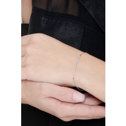 Bracelet barrette diamant or blanc 18k 2