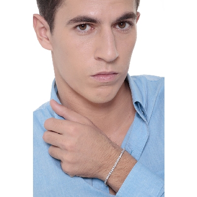 Bracelet tennis en or blanc 18k et diamants blancs