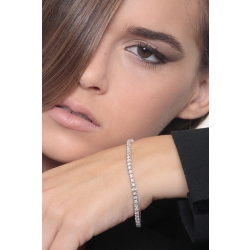 Bracelet tennis en or blanc 18k et diamants blancs 2