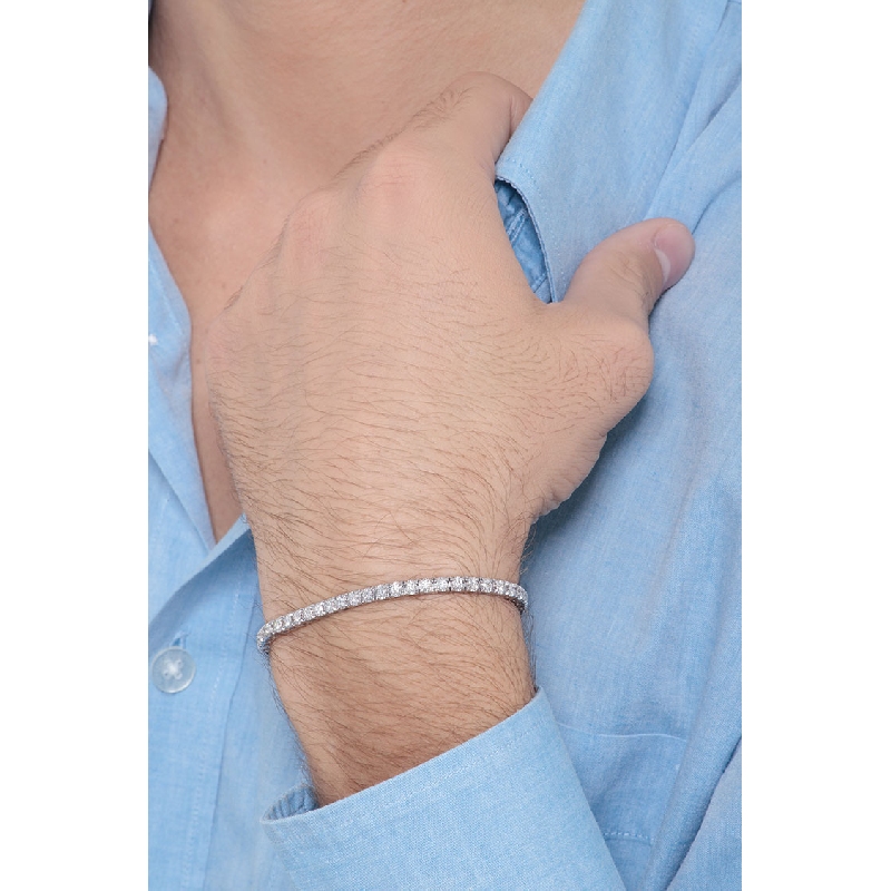 Tennis bracelet avec diamants or blanc 750
