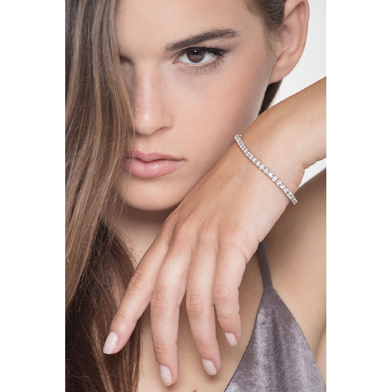 Tennis bracelet avec diamants or blanc 750