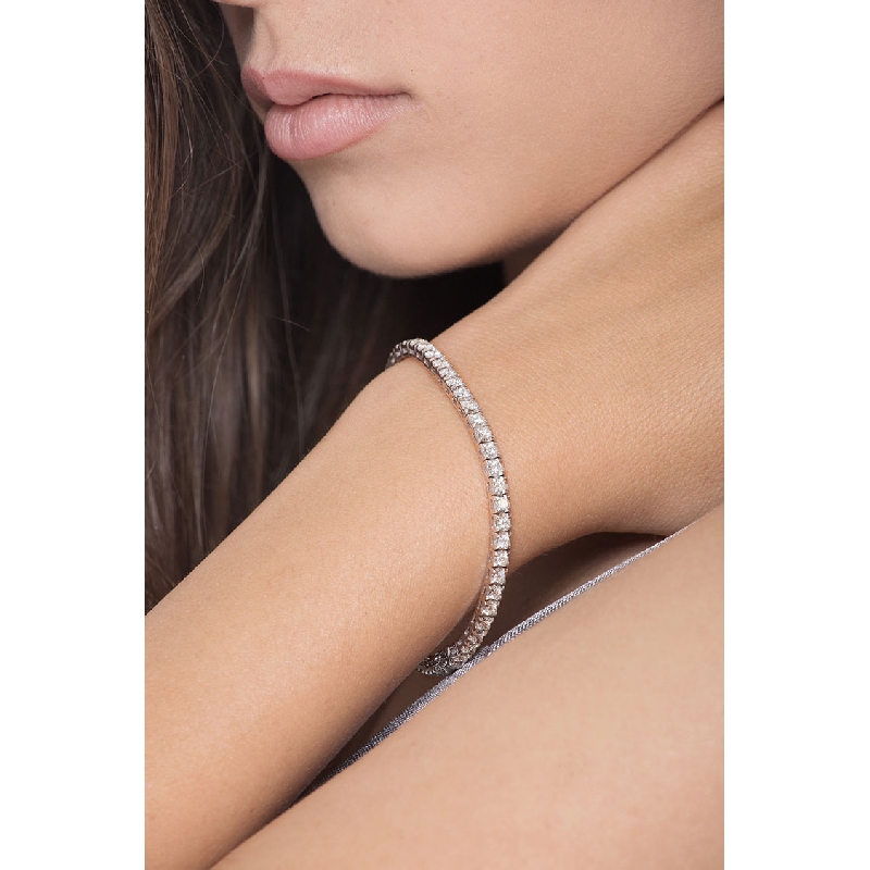 Tennis bracelet avec diamants or blanc 750