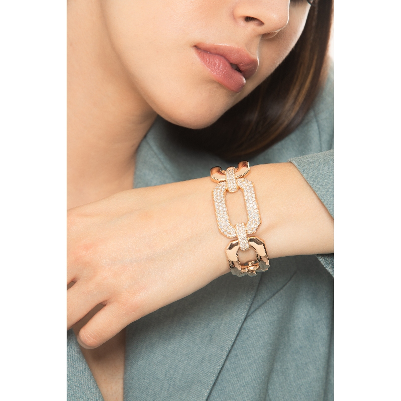 Bracelet gourmette diamant pour femme en or 18 carats