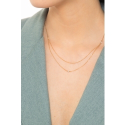 Collier en or jaune 18k à double fil 2