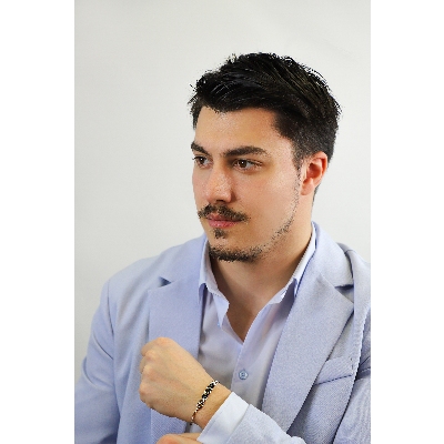 Bracelet homme en or blanc 18 carats diamants noirs