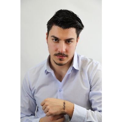 Bracelet gourmette 6 maillons en or rose 18k avec diamants noirs 