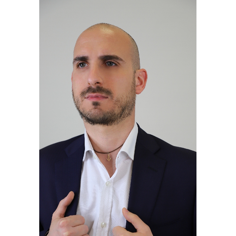 Pendentif unisex Ancre en or blanc 18k