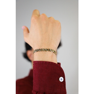 Bracelet à maillons en or jaune 18k.